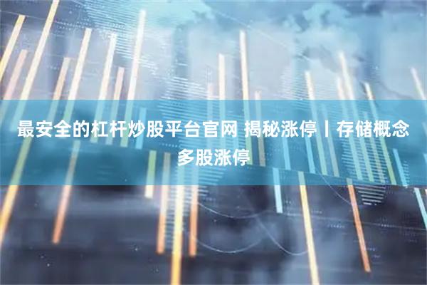最安全的杠杆炒股平台官网 揭秘涨停丨存储概念多股涨停